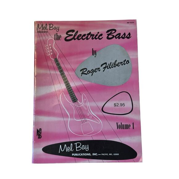 VTG Mel Bay Electric Bass Book Vol 1 Roger Filiberto 1963 Chords Instruction - Picture 1 of 4